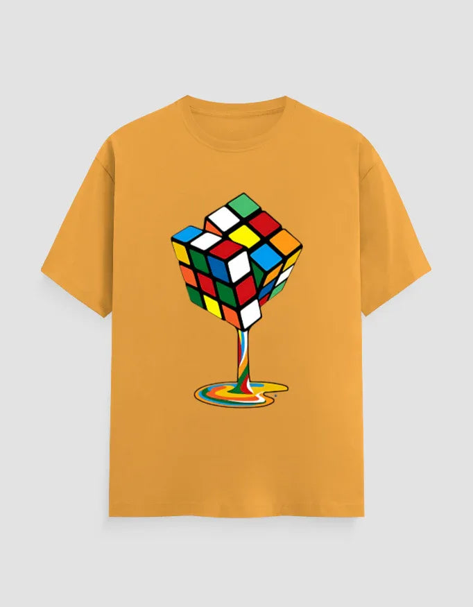 Melting Cube Graphic T-Shirt for Men - Not So Suttle