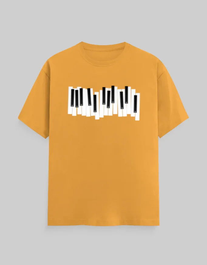 Piano Graphic Classic Crew T-Shirt for Men - Not So Suttle