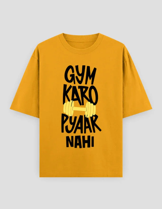 Gym Karo Graphic Oversized Classic T-Shirt for Men - Not So Suttle