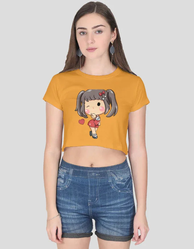 Sassy Girl Graphic Crop Top for Women - Not So Suttle