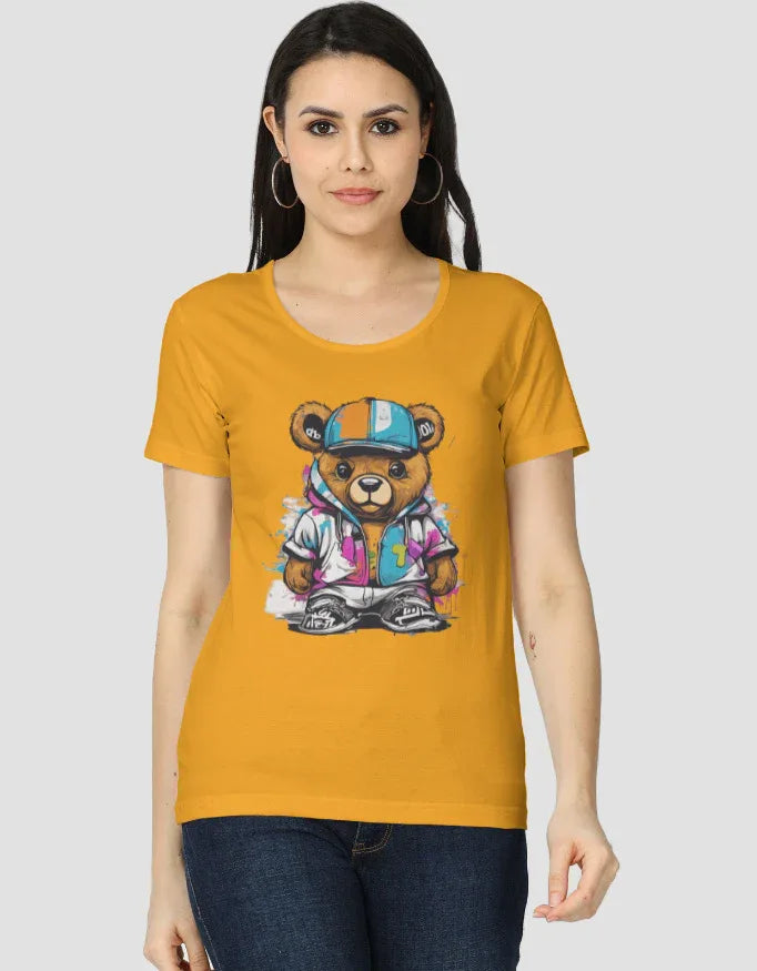 Teddy Bear Graphic Classic T-Shirt for Women - Not So Suttle