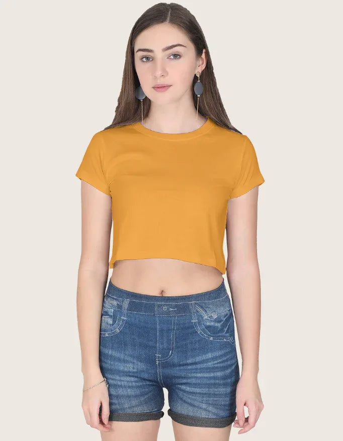 Golden Yellow Crop Top - Not So Suttle