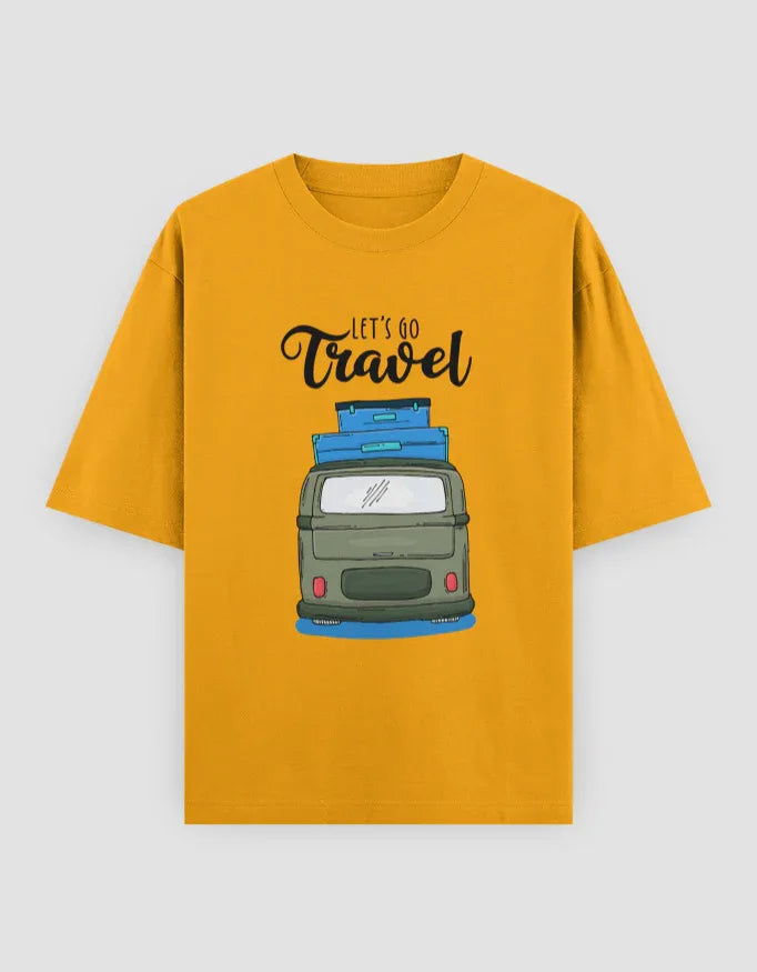 Let's Go Travel Graphic Oversized Classic T-Shirt for Women - Not So Suttle