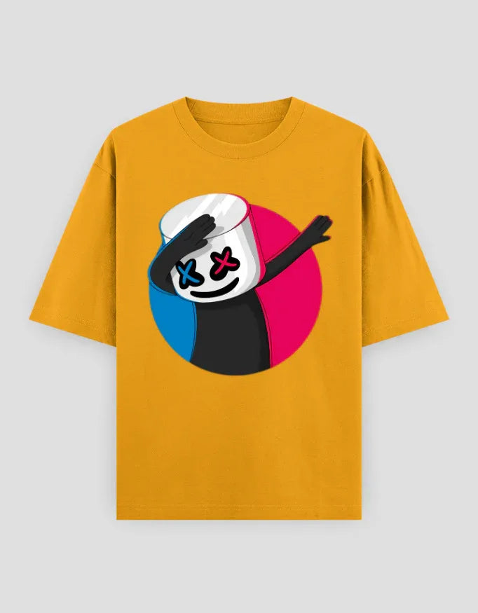 Marshmallow Graphic Oversized Classic T-Shirt for Men - Not So Suttle