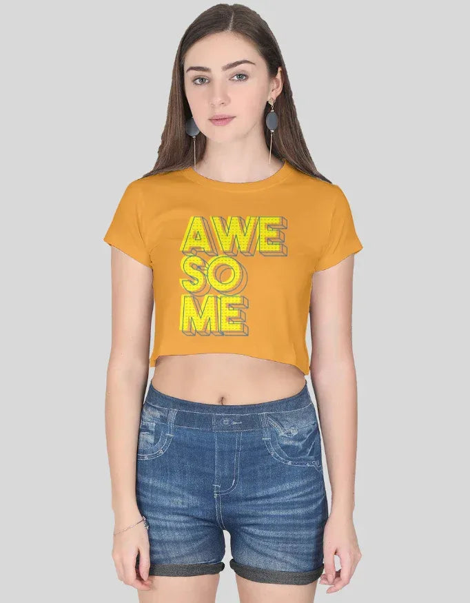 Awesome Graphic Crop Top for Women - Not So Suttle