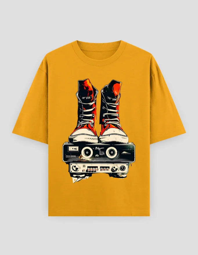 Retro Shoe Graphic Oversized Classic T-Shirt for Men - Not So Suttle