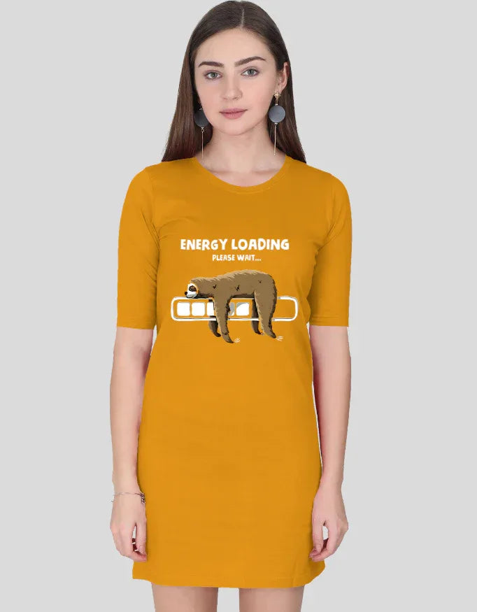 Energy Loading Graphic T-Shirt Dress for Women - Not So Suttle