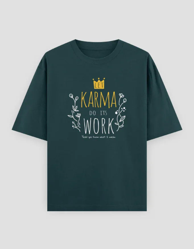 Karma Graphic Oversized Classic T-Shirt for Women - Not So Suttle