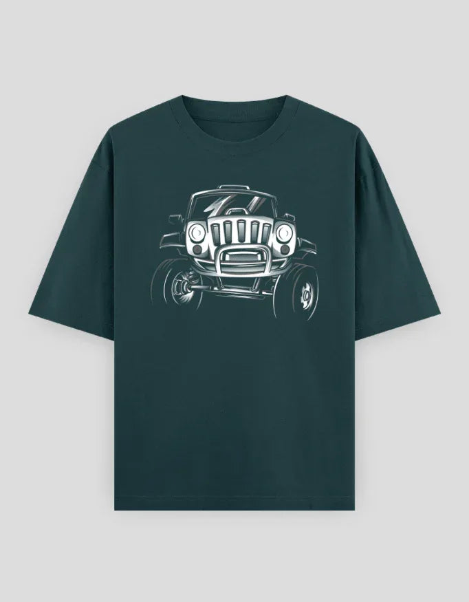 Off Road Graphic Oversized Classic T-Shirt for Men - Not So Suttle