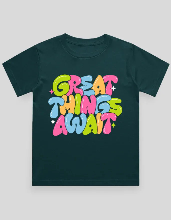 Great Thing Awaits Graphics T-Shirt for Boys - Not So Suttle