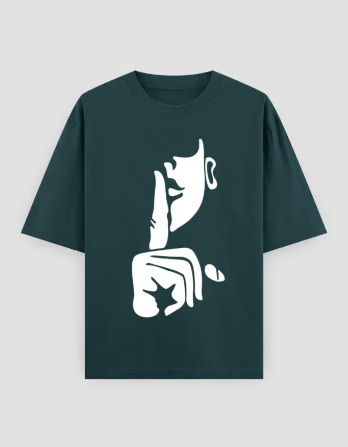 Silent Graphic Oversized Classic T-Shirt for Men - Not So Suttle