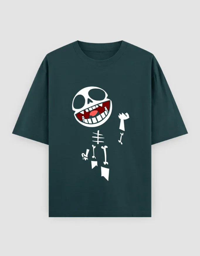 Dancing Skeleton Graphic Oversized Classic T-Shirt for Men - Not So Suttle