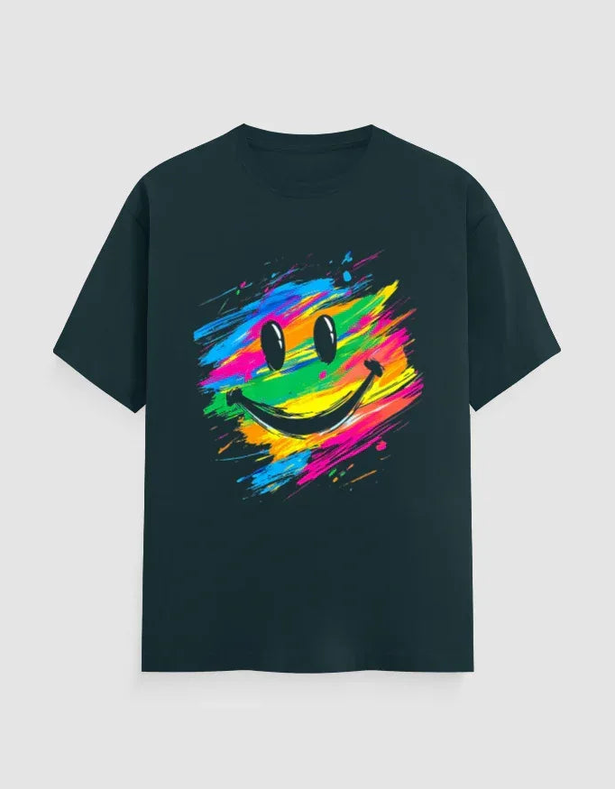 Color Smile Graphic T-Shirt for Men - Not So Suttle