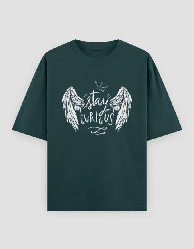 Stay Curious Graphic Oversized Classic T-Shirt for Women - Not So Suttle