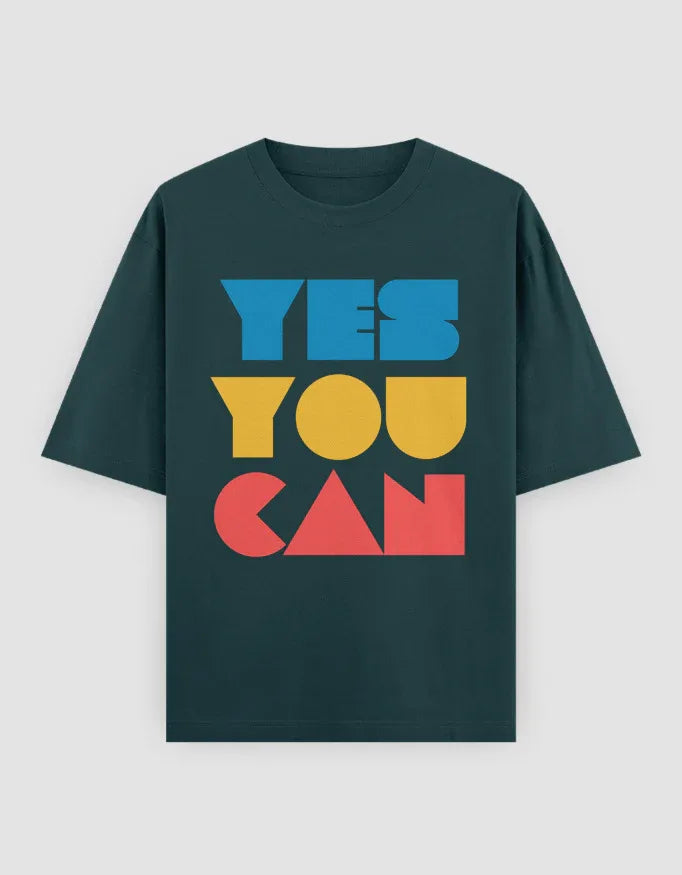 Yes You Can Graphic Oversized Classic T-Shirt for Women - Not So Suttle
