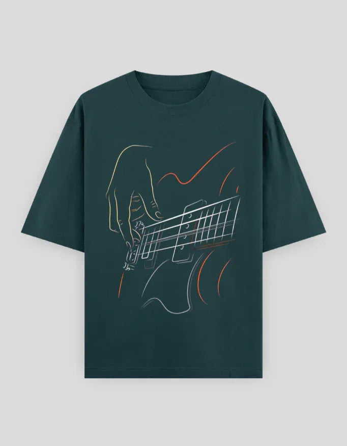 Guitar Graphic Oversized Classic T-Shirt for Men - Not So Suttle