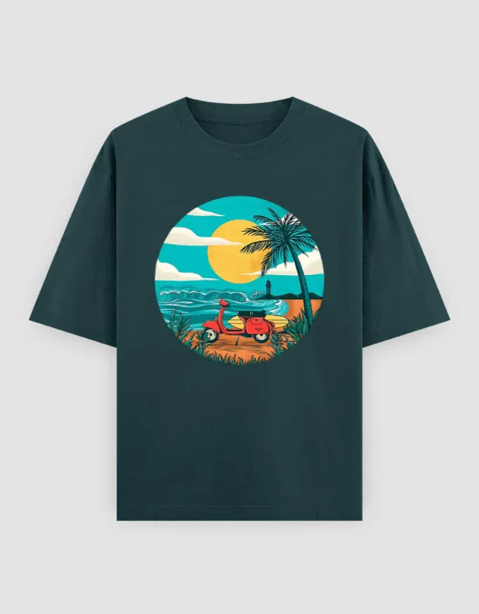Scooter Graphic Oversized Classic T-Shirt for Men - Not So Suttle
