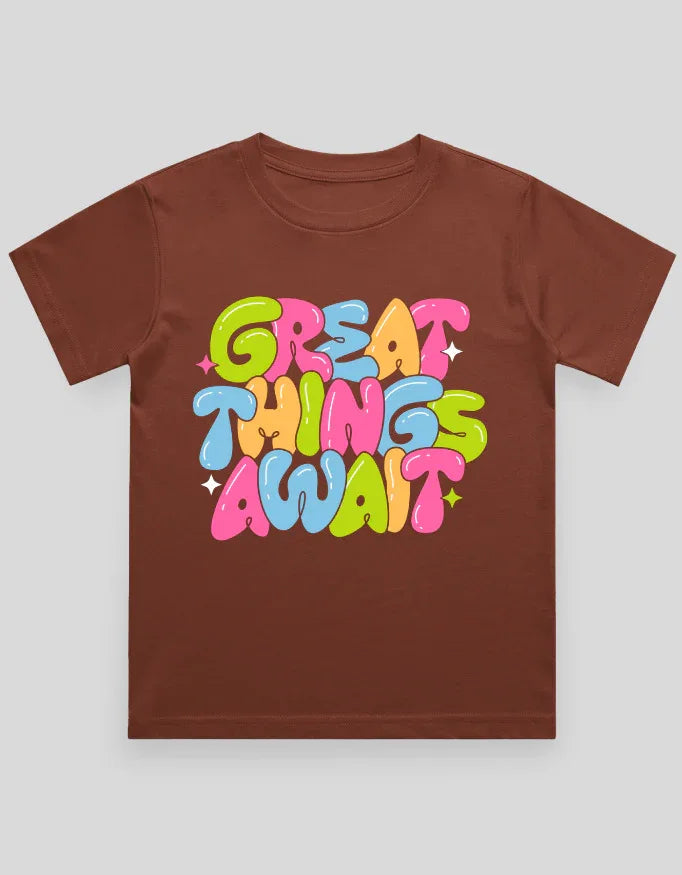 Great Thing Awaits Graphics T-Shirt for Boys - Not So Suttle