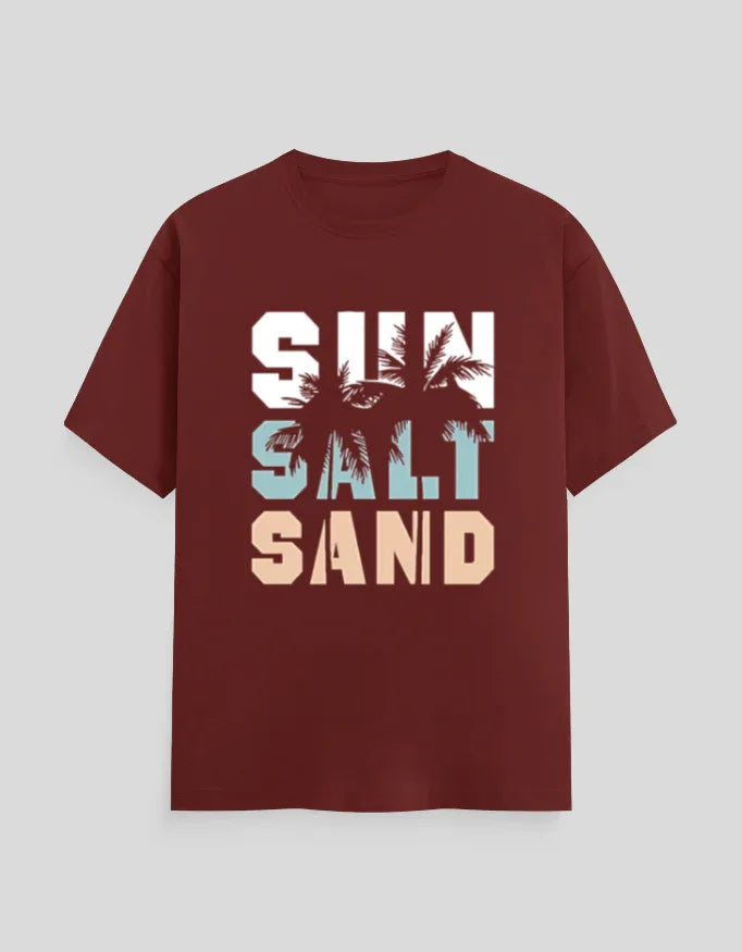 Sun Salt Sand Graphic Classic Crew T-Shirt for Men - Not So Suttle