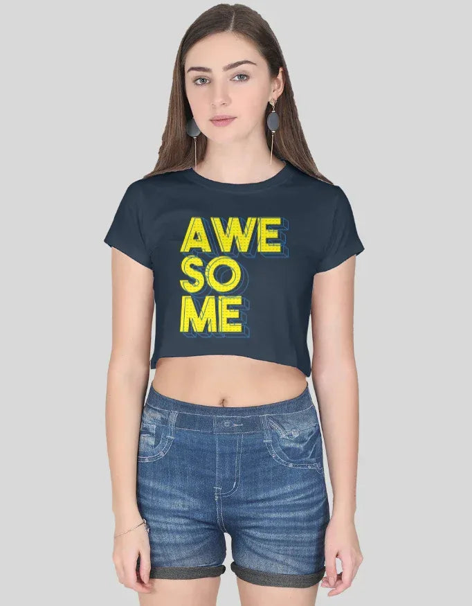 Awesome Graphic Crop Top for Women - Not So Suttle