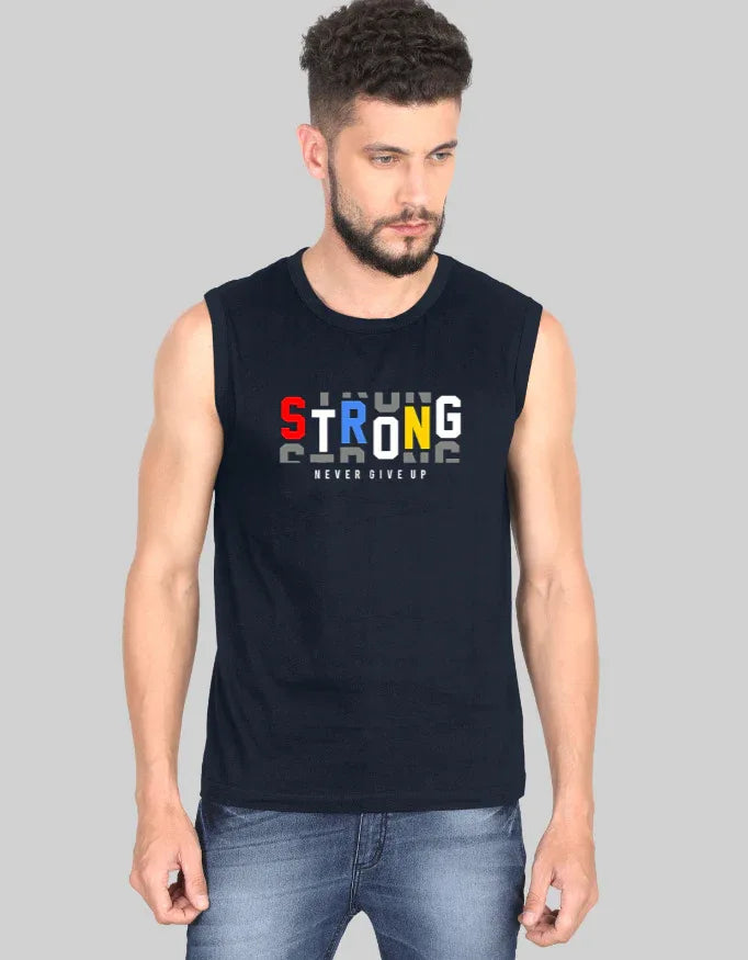 Strong Sleeveless Graphic T-Shirt for Men - Not So Suttle