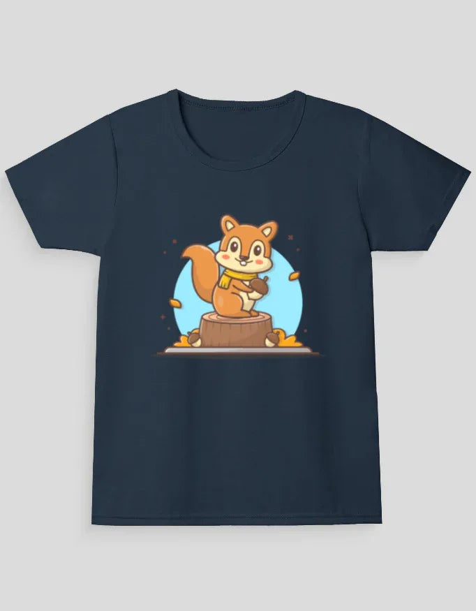 Squirrel Graphic T-Shirt for Girl's - Not So Suttle