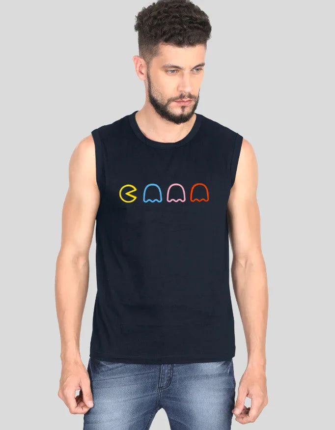 Packman Sleeveless Graphic T-Shirt for Men - Not So Suttle