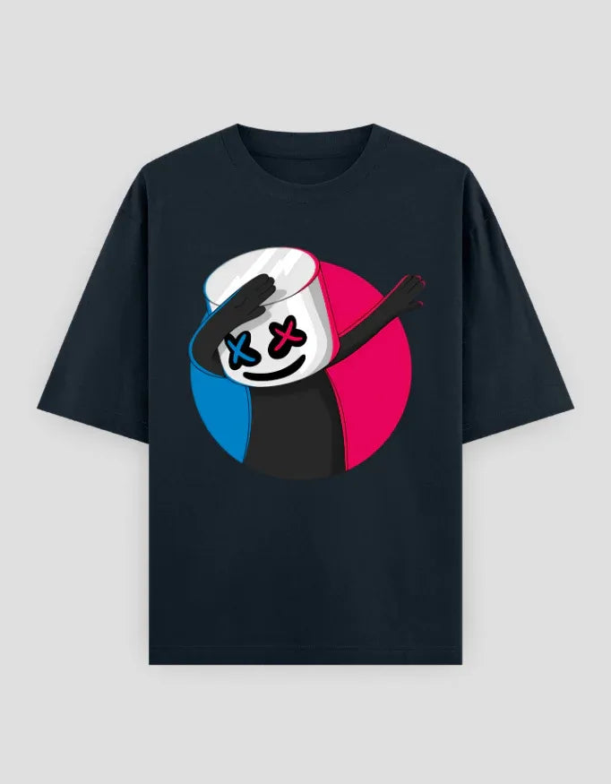 Marshmallow Graphic Oversized Classic T-Shirt for Men - Not So Suttle