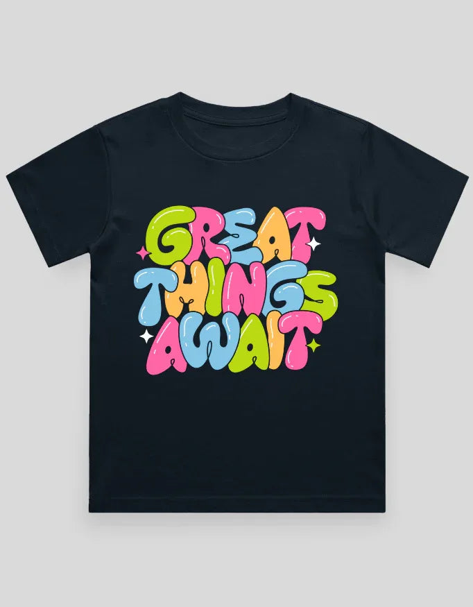 Great Thing Awaits Graphics T-Shirt for Boys - Not So Suttle