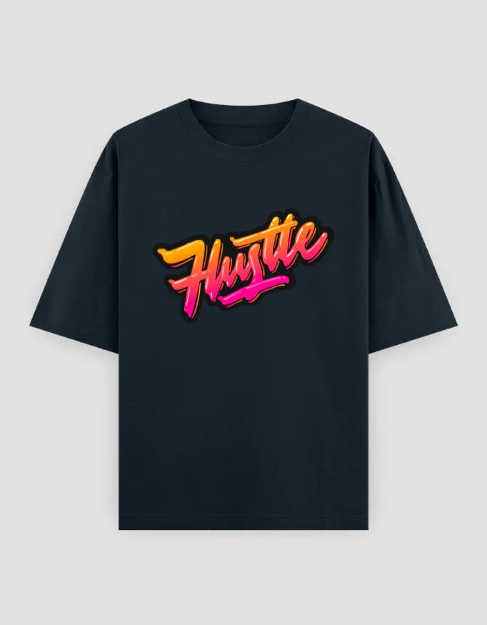 Hustle Graphic Oversized Classic T-Shirt for Men - Not So Suttle