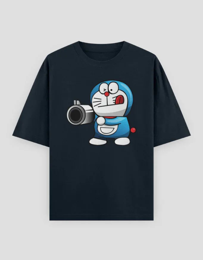 Doremon Graphic Oversized Classic T-Shirt for Women - Not So Suttle