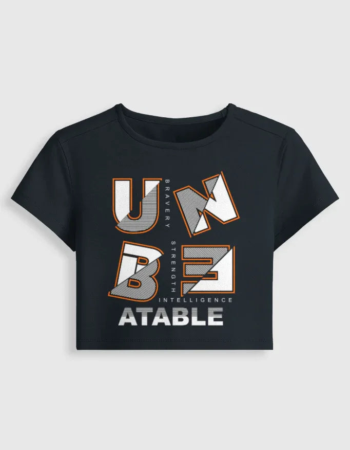 Unbeatable Graphic body-hugging fit Baby Tee for Women - Not So Suttle