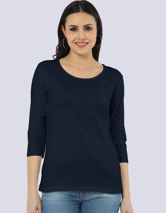 Navy Blue Long Sleeve Tee - Not So Suttle