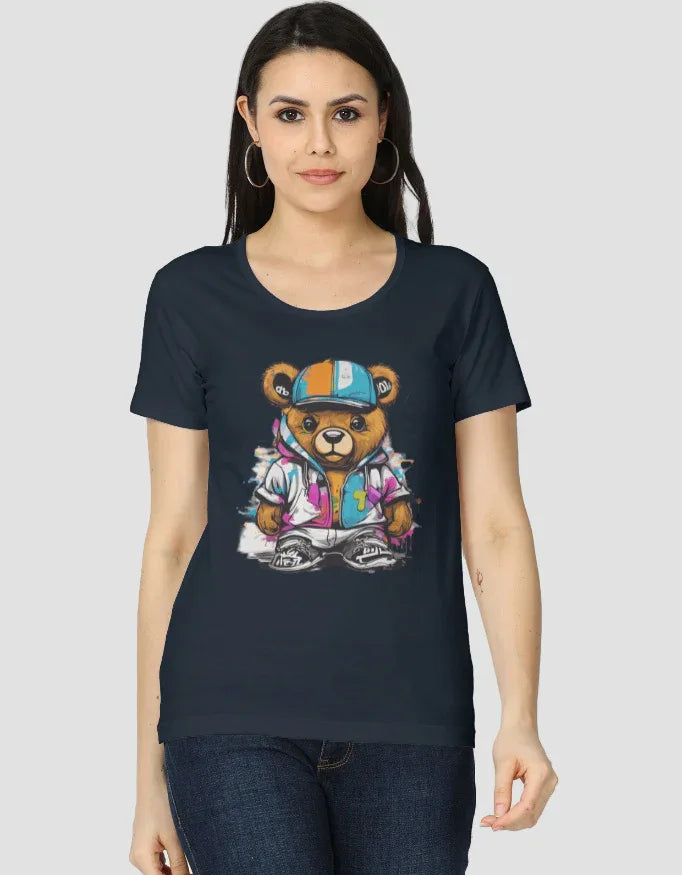 Teddy Bear Graphic Classic T-Shirt for Women - Not So Suttle