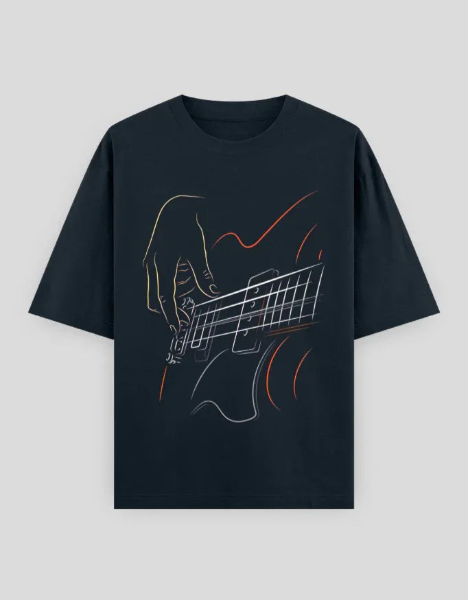 Guitar Graphic Oversized Classic T-Shirt for Men - Not So Suttle