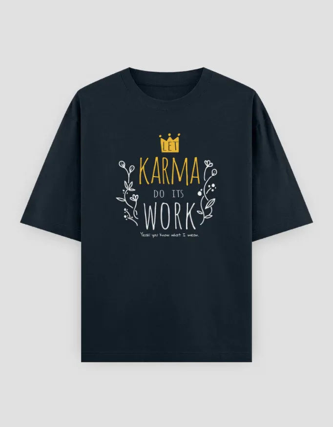 Karma Graphic Oversized Classic T-Shirt for Women - Not So Suttle