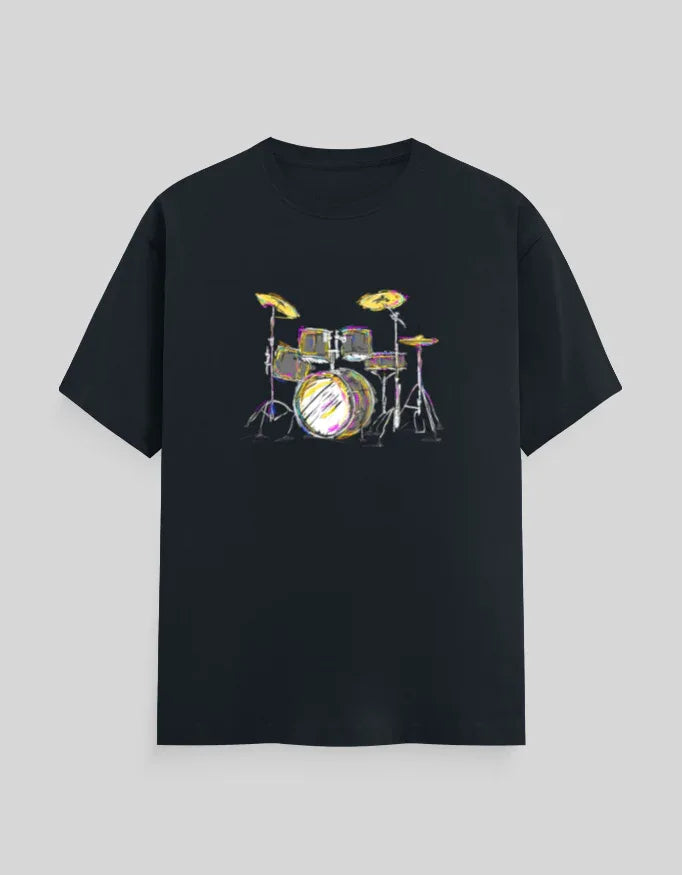 Drums Graphic Classic Crew T-Shirt for Men - Not So Suttle