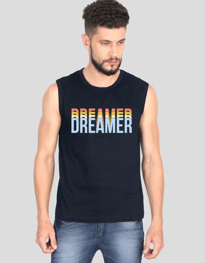 Dreamer Sleeveless Graphic T-Shirt for Men - Not So Suttle