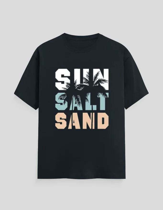 Sun Salt Sand Graphic Classic Crew T-Shirt for Men - Not So Suttle