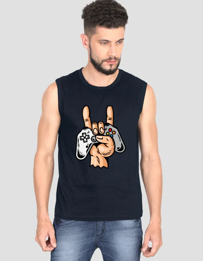 Gamer Graphic Sleeveless T-Shirt for Men - Not So Suttle