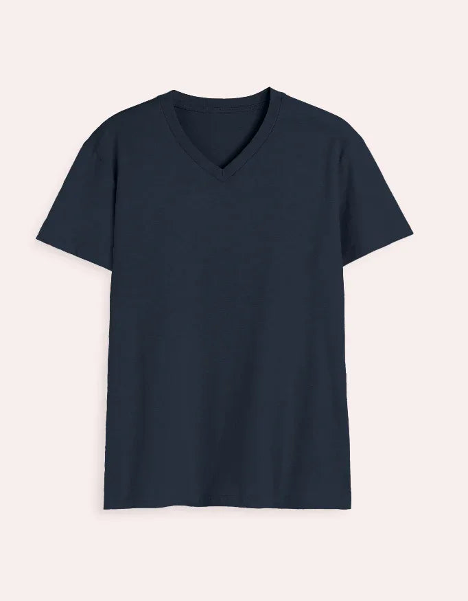 Solid V Neck T-Shirt for Men - Not So Suttle