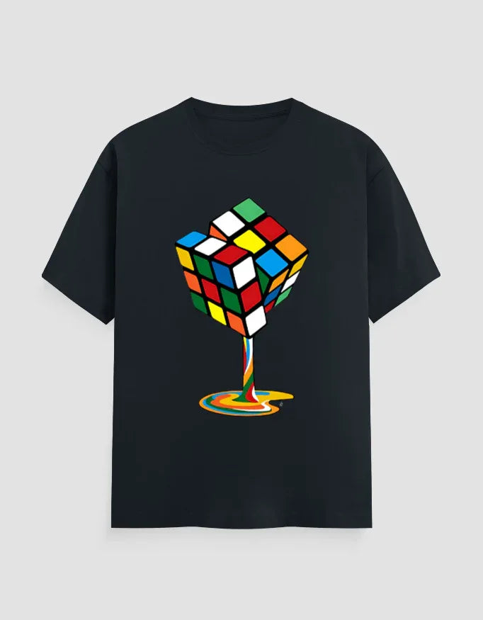 Melting Cube Graphic T-Shirt for Men - Not So Suttle