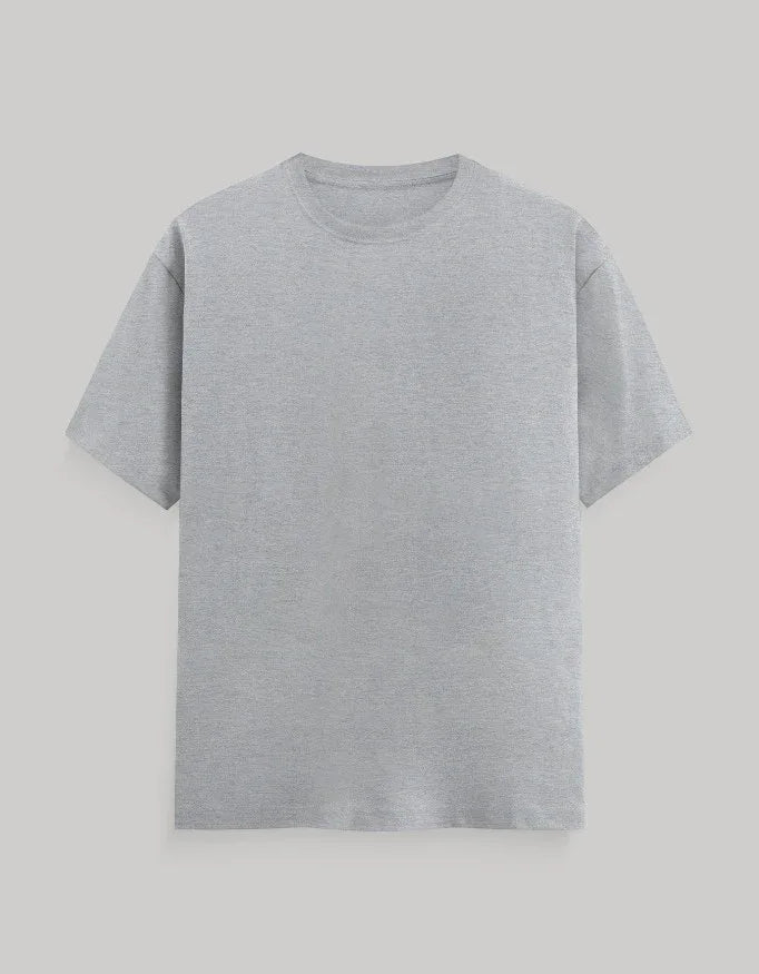 Solid Grey Plus Size Classic Crew T-Shirt for Men - Not So Suttle