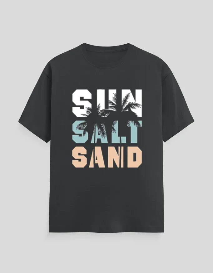 Sun Salt Sand Graphic Classic Crew T-Shirt for Men - Not So Suttle