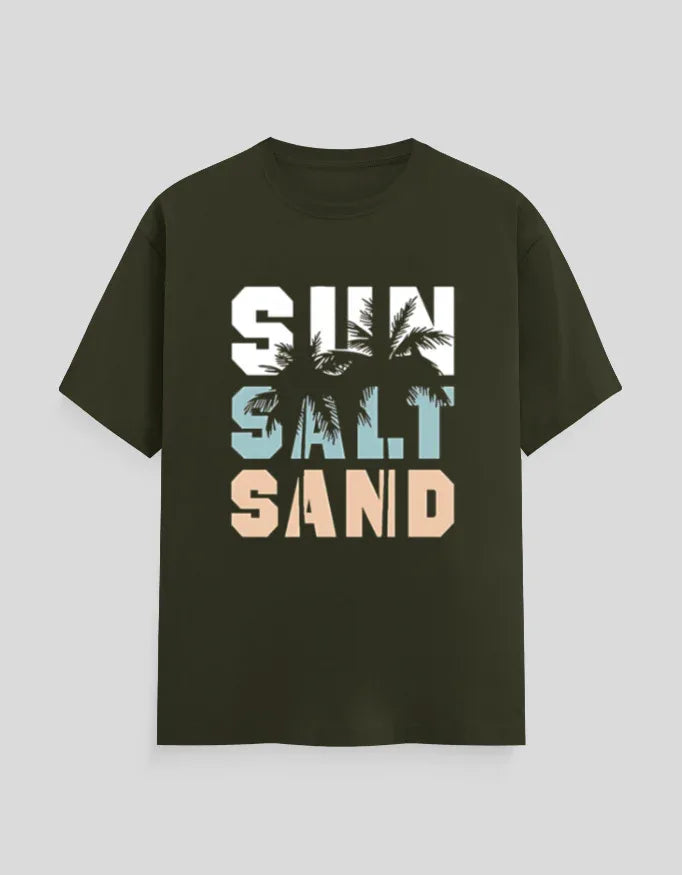Sun Salt Sand Graphic Classic Crew T-Shirt for Men - Not So Suttle