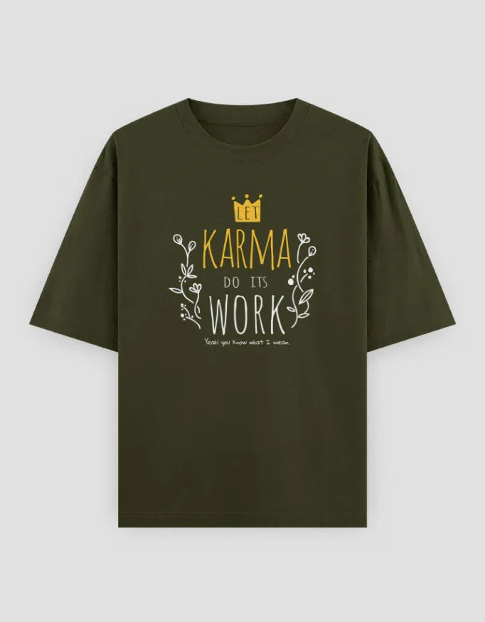 Karma Graphic Oversized Classic T-Shirt for Women - Not So Suttle