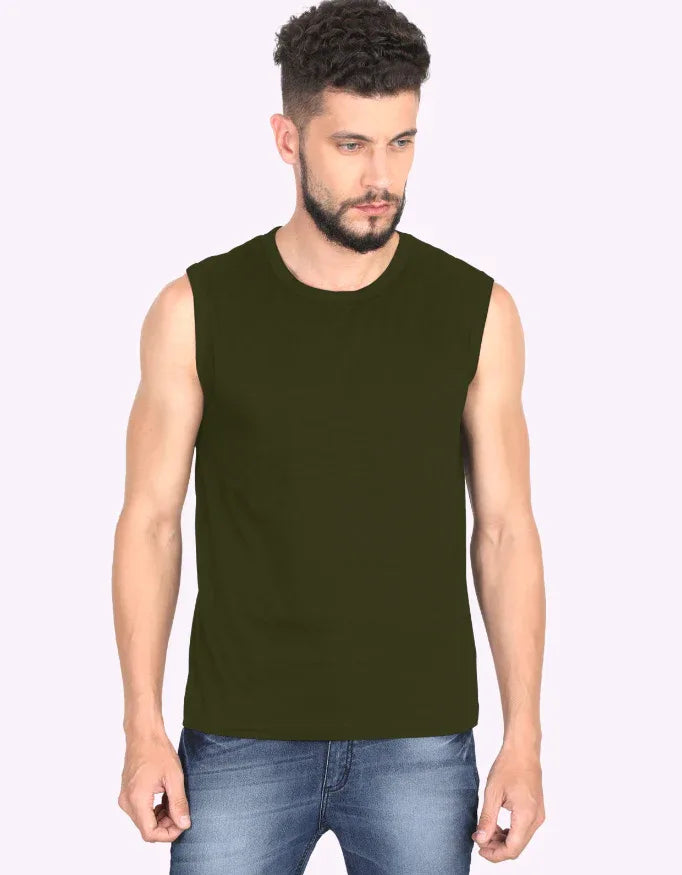 Men's Solid Sleeveless T-Shirt - Not So Suttle