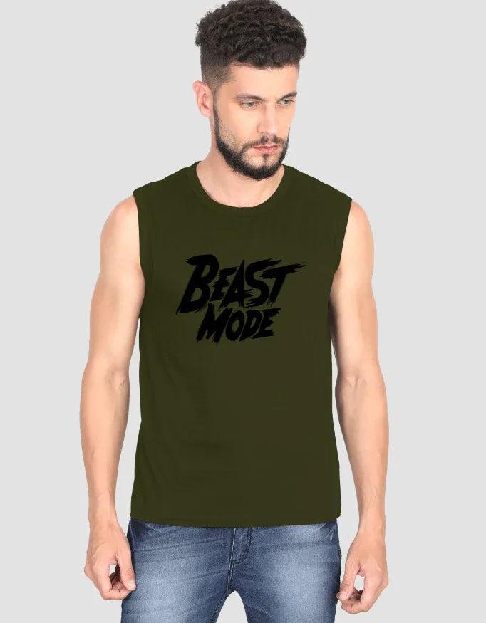 Beast Mode Sleeveless Graphic T-Shirt for Men - Not So Suttle