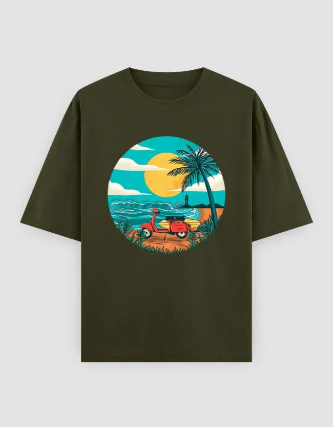 Scooter Graphic Oversized Classic T-Shirt for Men - Not So Suttle