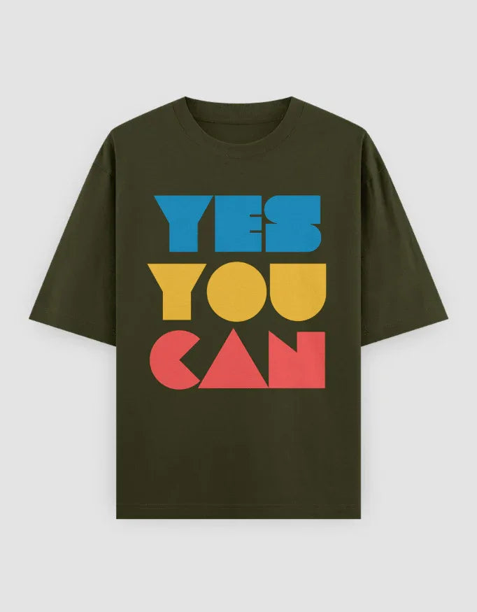 Yes You Can Graphic Oversized Classic T-Shirt for Women - Not So Suttle